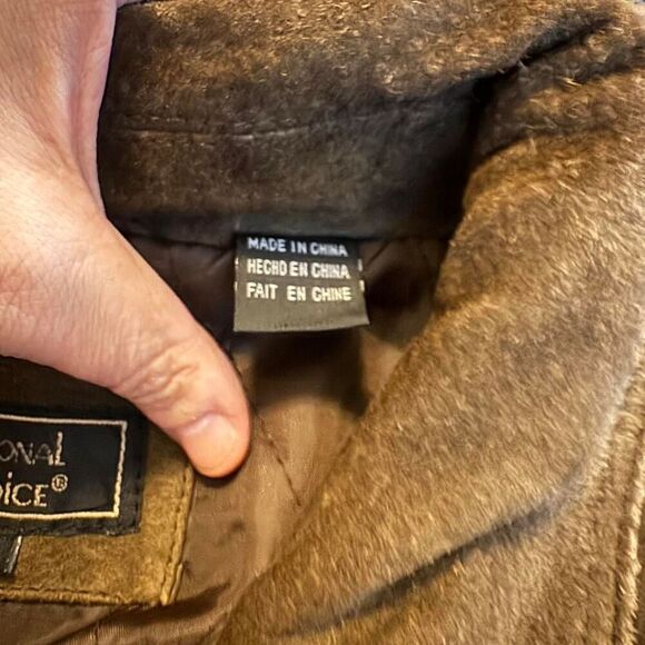 Men’s 2X Brown Leather Jacket Personal Choice Button Front Coat Quilted Lining - Picture 5 of 6